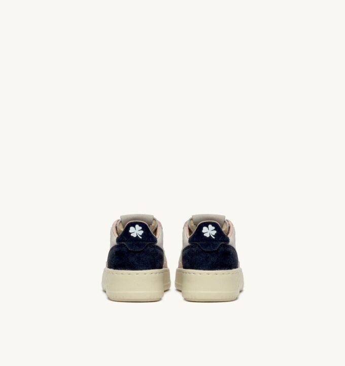 MEDALIST KIDS LOW SNEAKERS IN SUEDE COLOR ATLANTIC WHITE AND ROSEMARY