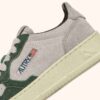 MEDALIST KIDS LOW SNEAKERS IN SUEDE COLOR LOFT WHITE AND GREEN