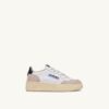MEDALIST KIDS LOW SNEAKERS IN WHITE AND SPACE BLUE SUEDE
