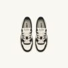 MEDALIST KIDS LOW SNEAKERS IN WHITE BLACK AND BLUE LEATHER