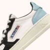 MEDALIST KIDS LOW SNEAKERS IN WHITE BLACK AND BLUE LEATHER