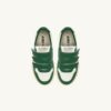 MEDALIST KIDSTRIPES LOW BICOLOR SNEAKERS IN WHITE AND GREEN LEATHER