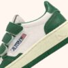 MEDALIST KIDSTRIPES LOW BICOLOR SNEAKERS IN WHITE AND GREEN LEATHER