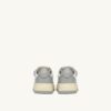 MEDALIST KIDSTRIPES LOW BICOLOR SNEAKERS IN WHITE AND LIGHT GRAY LEATHER