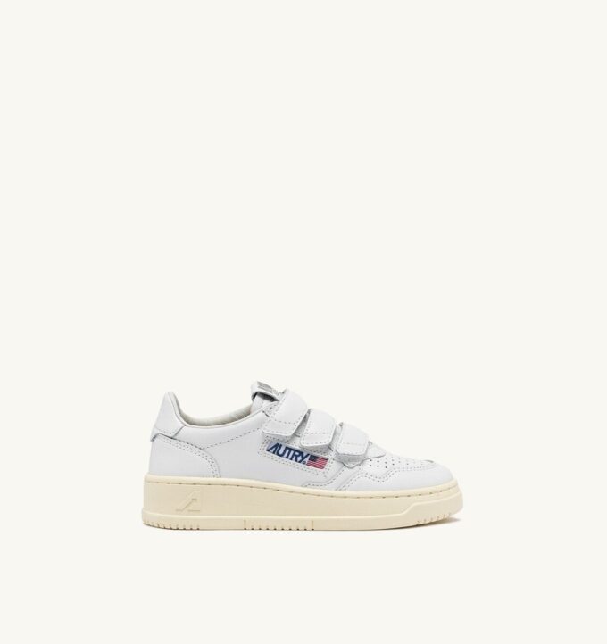 MEDALIST KIDSTRIPES LOW SNEAKERS IN WHITE LEATHER