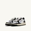 MEDALIST LOW BICOLOR SNEAKERS IN WHITE AND BLACK LEATHER