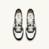 MEDALIST LOW BICOLOR SNEAKERS IN WHITE AND BLACK LEATHER