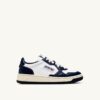 MEDALIST LOW BICOLOR SNEAKERS IN WHITE AND BLUE LEATHER