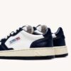 MEDALIST LOW BICOLOR SNEAKERS IN WHITE AND BLUE LEATHER