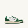 MEDALIST LOW BICOLOR SNEAKERS IN WHITE AND GREEN LEATHER