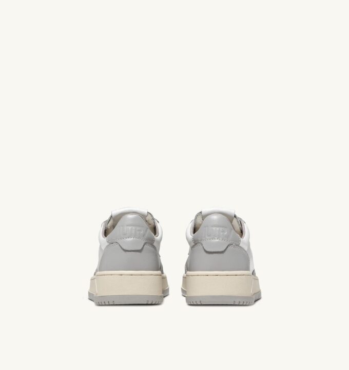 MEDALIST LOW BICOLOR SNEAKERS IN WHITE AND VAPOR LEATHER