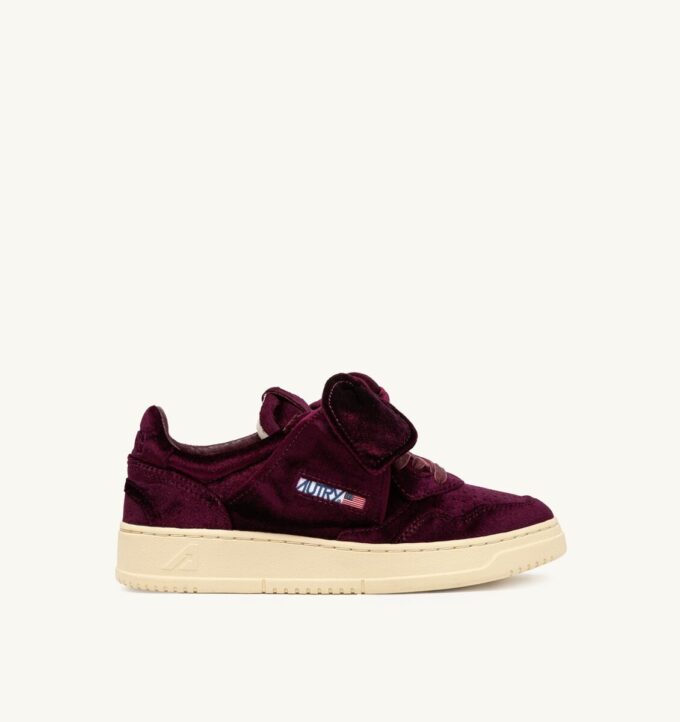 MEDALIST LOW BOW ‘VELVET’ SNEAKERS COLOR BURGUNDY