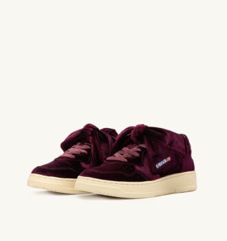 MEDALIST LOW BOW ‘VELVET’ SNEAKERS COLOR BURGUNDY