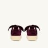 MEDALIST LOW BOW ‘VELVET’ SNEAKERS COLOR BURGUNDY