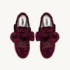 MEDALIST LOW BOW ‘VELVET’ SNEAKERS COLOR BURGUNDY