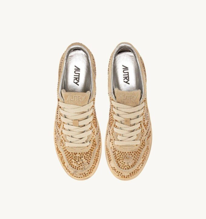MEDALIST LOW ‘CRYSTAL’ MICRO RHINESTONES SNEAKERS BRONZE