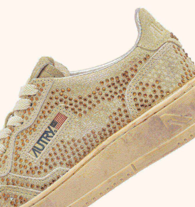 MEDALIST LOW ‘CRYSTAL’ MICRO RHINESTONES SNEAKERS BRONZE