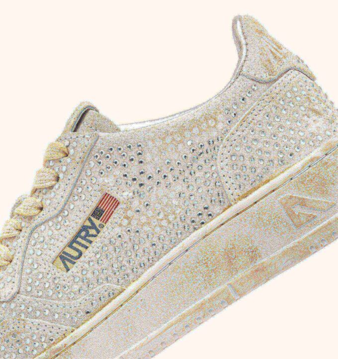 MEDALIST LOW ‘CRYSTAL’ MICRO RHINESTONES SNEAKERS WHITE