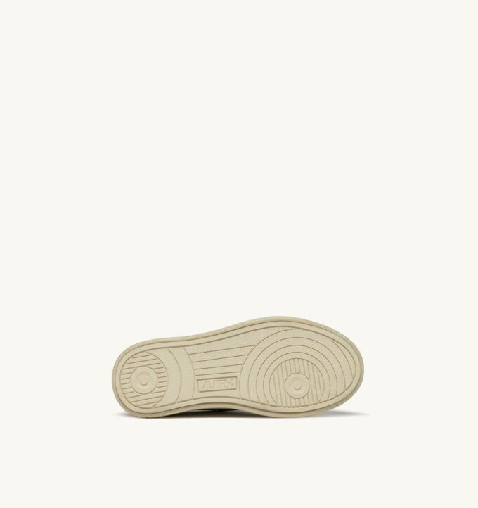 MEDALIST LOW KIDSTRIPES SNEAKERS BICOLOR IN LEATHER COLOR WHITE AND SILVER