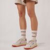 MEDALIST LOW ‘MAISON KITSUNÉ’ SNEAKERS IN WHITE AND BLUE LEATHER