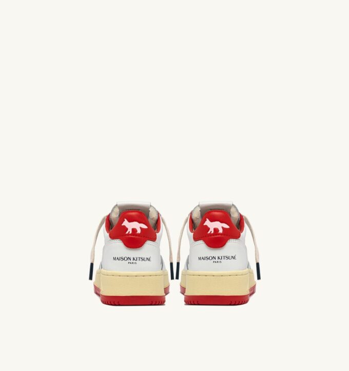 MEDALIST LOW ‘MAISON KITSUNÉ’ SNEAKERS IN WHITE AND CLAY RED LEATHER MEDALIST LOW ‘MAISON KITSUNÉ’ SNEAKERS IN WHITE AND CLAY RED LEATHER