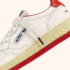 MEDALIST LOW ‘MAISON KITSUNÉ’ SNEAKERS IN WHITE AND CLAY RED LEATHER