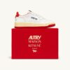 MEDALIST LOW ‘MAISON KITSUNÉ’ SNEAKERS IN WHITE AND CLAY RED LEATHER