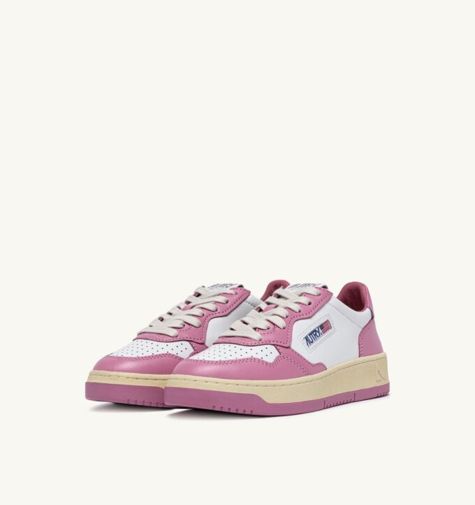 MEDALIST LOW SNEAKERS BICOLOR IN WHITE AND POLIGNAC LEATHER