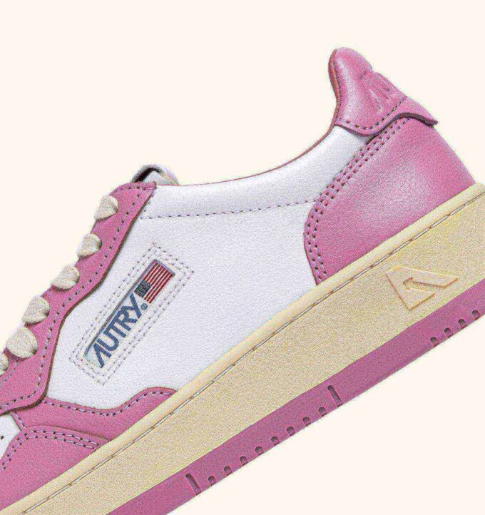 MEDALIST LOW SNEAKERS BICOLOR IN WHITE AND POLIGNAC LEATHER