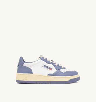 MEDALIST LOW SNEAKERS BICOLOR IN WHITE AND TEMPEST LEATHER