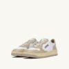 MEDALIST LOW SNEAKERS BICOLOR IN WHITE AND TIDAL FOAM LEATHER