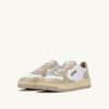 MEDALIST LOW SNEAKERS BICOLOR IN WHITE AND TIDAL FOAM LEATHER
