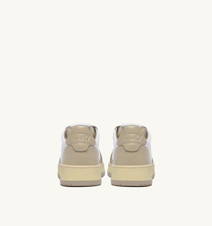 MEDALIST LOW SNEAKERS BICOLOR IN WHITE AND TIDAL FOAM LEATHER