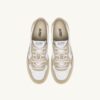 MEDALIST LOW SNEAKERS BICOLOR IN WHITE AND TIDAL FOAM LEATHER