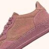 MEDALIST LOW SNEAKERS IN ASH ROSE NUBUCK LEATHER AND SUEDE