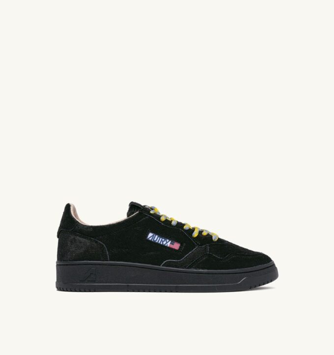 MEDALIST LOW SNEAKERS IN BLACK PONY HAIR EFFECT