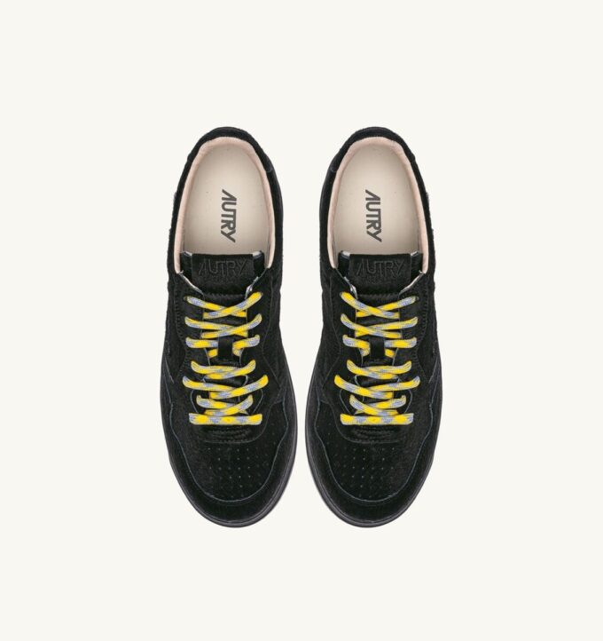 MEDALIST LOW SNEAKERS IN BLACK PONY HAIR EFFECT