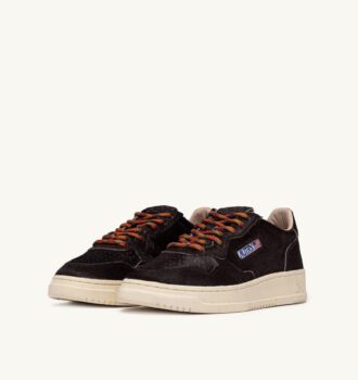 MEDALIST LOW SNEAKERS IN CHOCOLATE BROWN PONY HAIR EFFECT