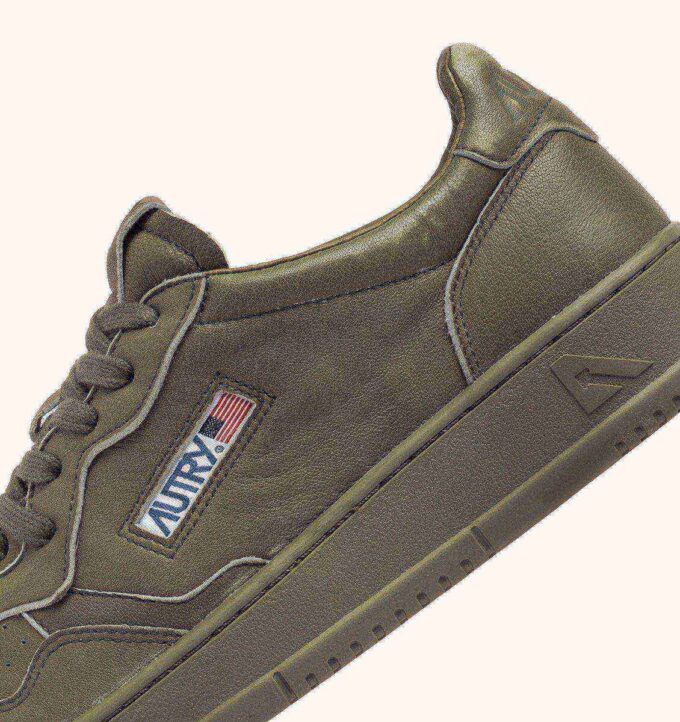 MEDALIST LOW SNEAKERS IN COVERT GREEN NAPA LEATHER MEDALIST LOW SNEAKERS IN COVERT GREEN NAPA LEATHER