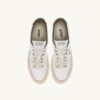 MEDALIST LOW SNEAKERS IN LEATHER AND SUEDE COLOR WHITE AND COVERT GREEN WITH LETTERING MEDALIST LOW SNEAKERS IN LEATHER AND SUEDE COLOR WHITE AND COVERT GREEN WITH LETTERING