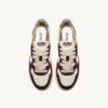 MEDALIST LOW SNEAKERS IN LEATHER MARSHMALLOW AND AMARONE GLITTER MEDALIST LOW SNEAKERS IN LEATHER MARSHMALLOW AND AMARONE GLITTER