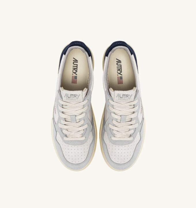 MEDALIST LOW SNEAKERS IN LOFT GRAY AND SPACE BLUE SUEDE MEDALIST LOW SNEAKERS IN LOFT GRAY AND SPACE BLUE SUEDE