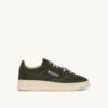 MEDALIST LOW SNEAKERS IN MILITARY GREEN PONY HAIR EFFECT