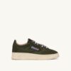 MEDALIST LOW SNEAKERS IN MILITARY GREEN PONY HAIR EFFECT