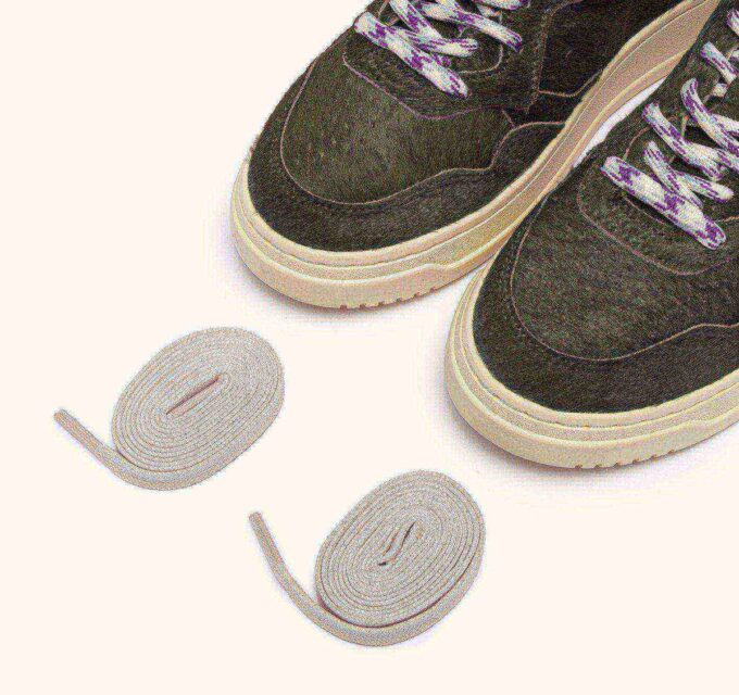 MEDALIST LOW SNEAKERS IN MILITARY GREEN PONY HAIR EFFECT
