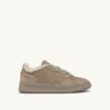 MEDALIST LOW SNEAKERS IN NUBUCK LEATHER SUEDE AND SHEARLING COLOR LONDON FOG