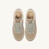 MEDALIST LOW SNEAKERS IN NUBUCK LEATHER SUEDE AND SHEARLING COLOR LONDON FOG