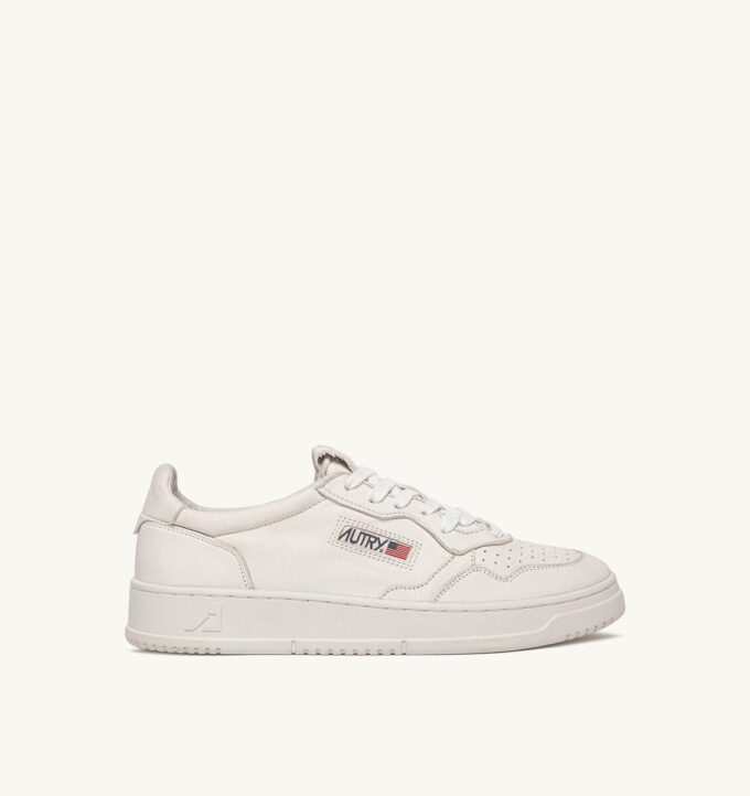 MEDALIST LOW SNEAKERS IN OPTICAL WHITE SUPER SOFT NAPA LEATHER