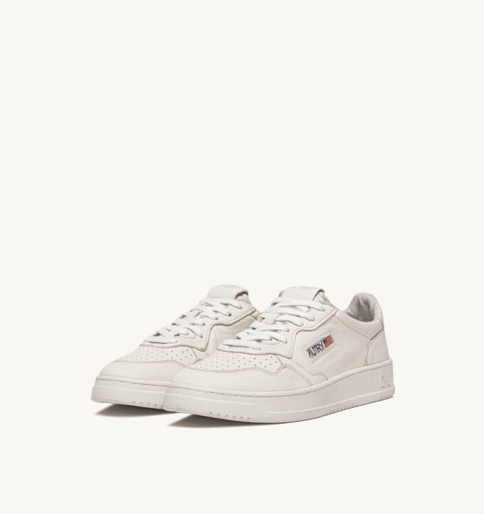 MEDALIST LOW SNEAKERS IN OPTICAL WHITE SUPER SOFT NAPA LEATHER