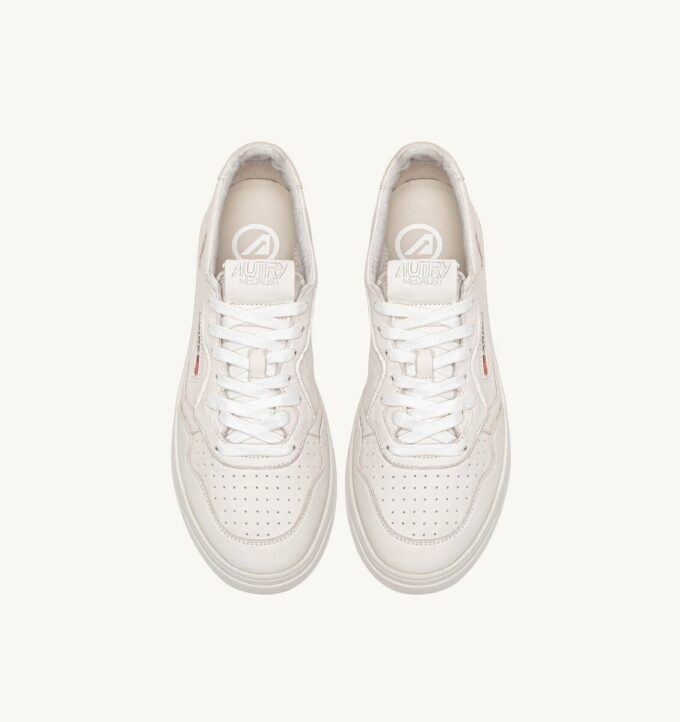 MEDALIST LOW SNEAKERS IN OPTICAL WHITE SUPER SOFT NAPA LEATHER